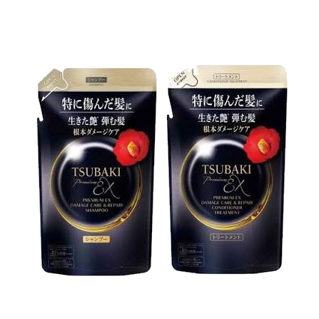 Tsubaki Premium EX Damage Care and Repair — Refil Shampoo e Condicionador —